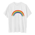 thumbnail image 5 of Midsumdr Pride Shirt Women Funny Rainbow Print T Shirt Rainbow Graphic Tees LGBT Equality Shirts Summer Casual Short Sleeve Tops, 5 of 7