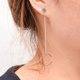 thumbnail image 3 of Cuelga Aretes Geométrico Circular Perfecl Cadena Larga Metal Gota Plata, 3 of 6