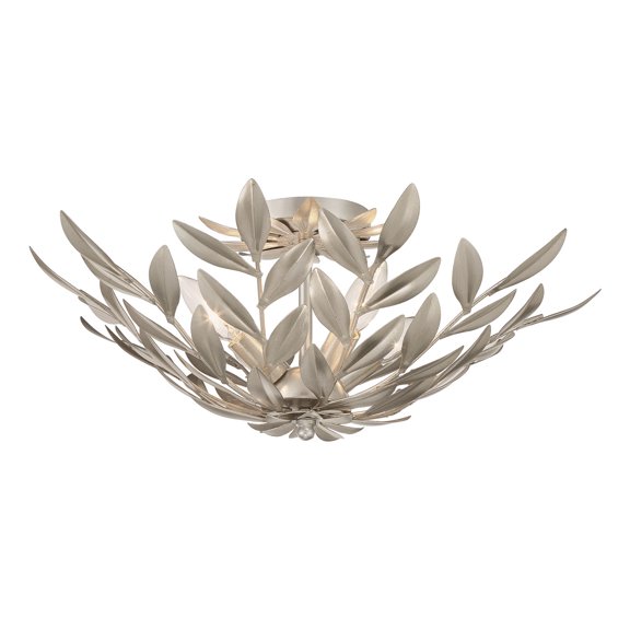 Crystorama Lighting Group 560-SA Broche 4 Light 21" Wide Semi-Flush Ceiling Fixture -