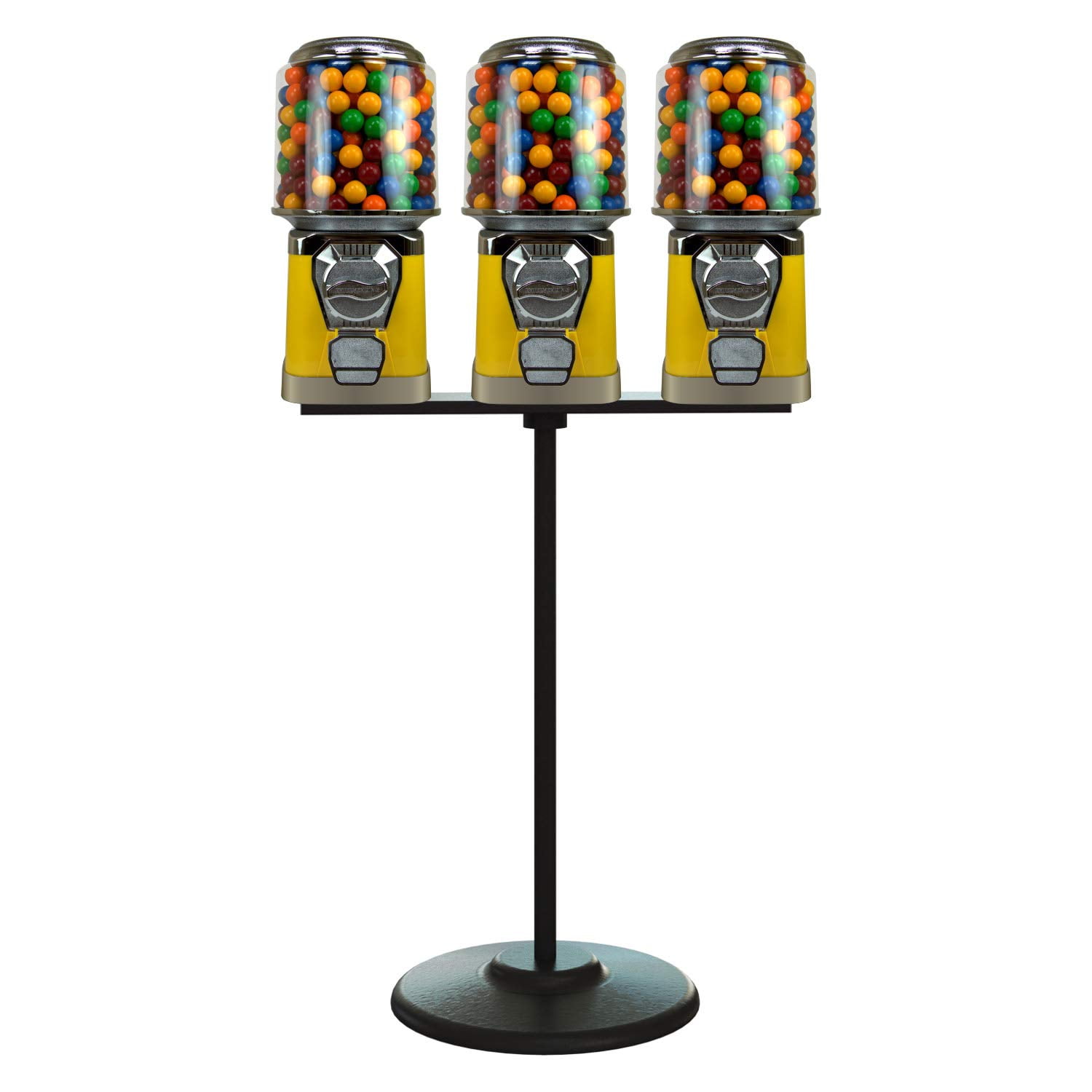 Gumball Machine with Stand, Yellow Quarter Candy Dispenser, Rotatable Four  Compartments Square Candy Vending Machine, PC