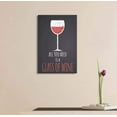 thumbnail image 2 of Wall26 Chalkboard Style Illustration with a Glass of Red Wine - Canvas Art Wall Decor - 16" x 24", 2 of 3