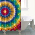 thumbnail image 4 of Rainbow Tie Dye Mandala Pattern Shower Curtain 72"x84" ,Bathroom Decorative Shower Curtains Set with 12 Hooks,Modern Waterproof Washable Shower Curtain, 4 of 6