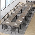 thumbnail image 5 of Tribesigns 6.5FT Conference Table, 78.7 Inche Rectangle Meeting Seminar Table for 6-8 People (Only Table) (8,Gray+Black), 5 of 5