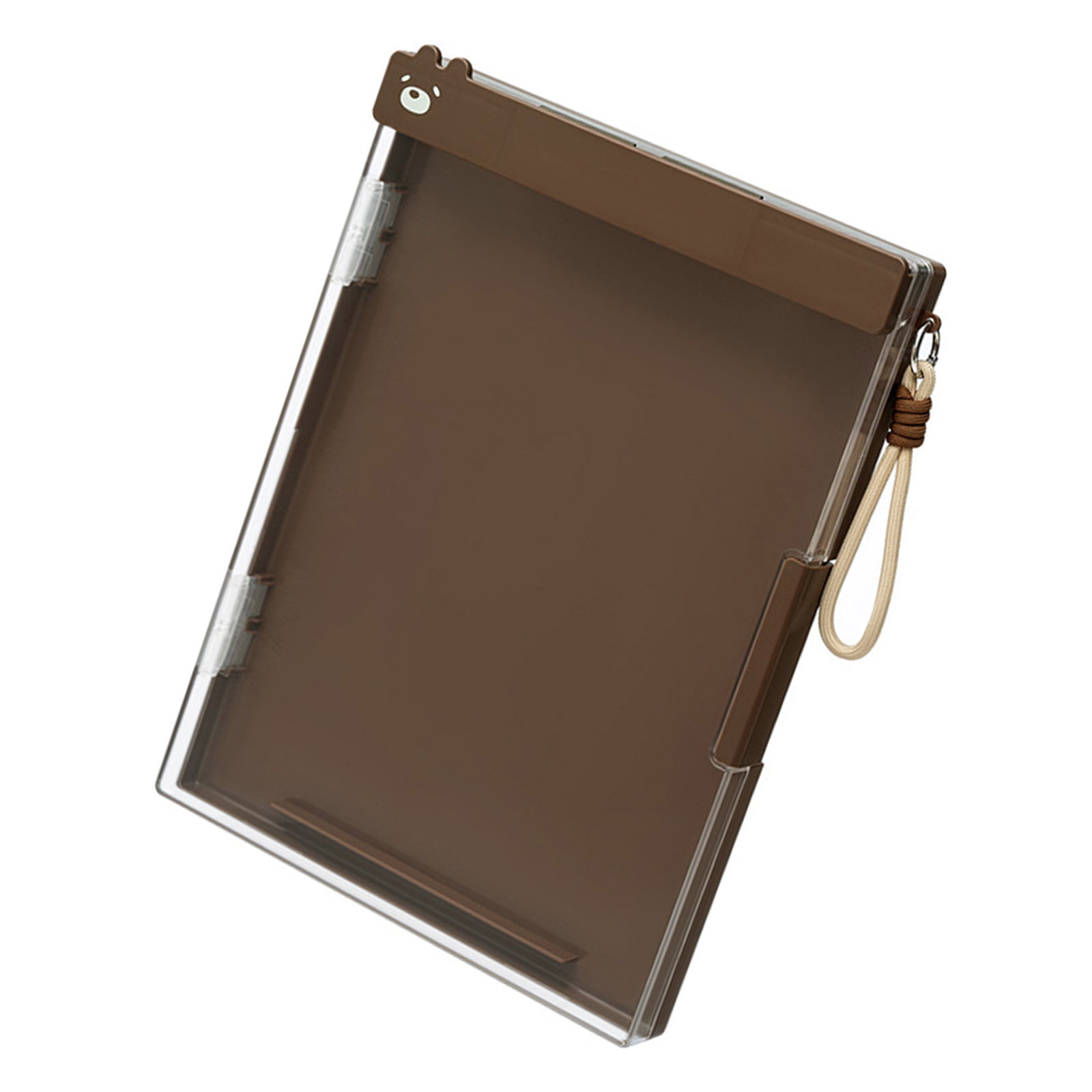 Professional Document Organiser Case with Clipboard and Lanyard Double Layer ABS File Storage Box For School