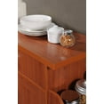 Hodedah Kitchen Cart with Spice Rack plus Towel Holder, Cherry
