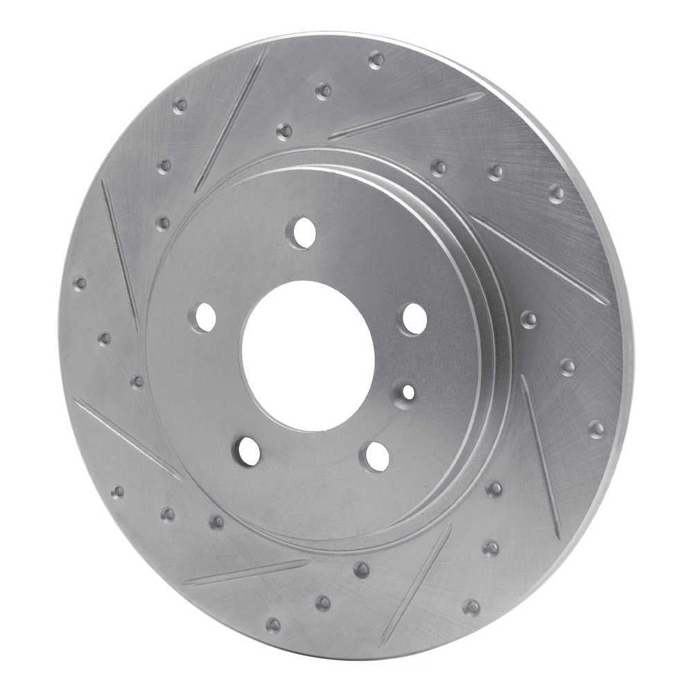 Dynamic Friction Company 631-52025L DFC Brake Rotor - Drilled And Slotted - Silver