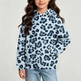 thumbnail image 5 of Xdegoge Teen Girls Pullover Hoodies Leopard Print Hooded Sweatshirts Long Sleeve Tops with Kangaroo Pocket Fashion Fall Winter Clothes, Size 13-14, 5 of 6