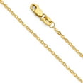 thumbnail image 2 of Wellingsale 14k Yellow Gold Polished Solid 1.6mm Side Diamond Cut Rolo Cable Chain Necklace with Lobster Claw Clasp - 22", 2 of 6