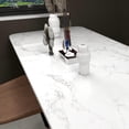 thumbnail image 2 of Marble Paper Granite Gray/White Roll Kitchen Countertop Cabinet Furniture is Renovated Thick PVC Easy to Remove 17.71" x 393.7", 2 of 15