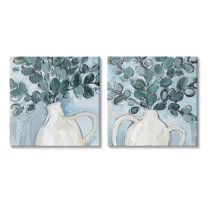Stupell Industries Contemporary Eucalyptus Herb Vase Painting Gallery Wrapped Canvas Print Wall Art, Set of 2, Design by Annie Warren