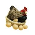 thumbnail image 2 of Simulación de modelo de gallina adorno modelo de simulación de pollo simulación realista gallina 6 huevos, 2 of 9