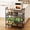 Black, variant on 4-Tier Snack Cart with Wheels, 29''W Toy Storage Organizer, Rolling Pantry Storage Cart with 10 Wire Baskets & Handle,Adjustable Metal Snack Rack, Kitchen Organizer for Fruit, Vegetables(Black)