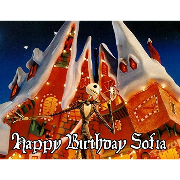 1/4 Sheet Nightmare Before Christmas Edible Frosting Cake