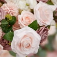 thumbnail image 3 of Artificial Flowers Combo Mix Silk Flowers Dahlia Roses with Stems for DIY Wedding Bridal Bouquets, Baby Shower, Floral Arrangement, Table Centerpieces, Christmas Home Decoration, 3 of 8