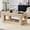 Light Wood, variant on 2-Tier Coffee Table, MDF Coffee Table with Open Storage Shelf, Rectangular Center Table for Living Room, Black