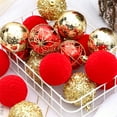thumbnail image 5 of 25Pieces Delicate Christmas Sphere Ornament Set Hand Painted Festival Gold Baubles Decorations for Holiday Tree, 5 of 9