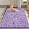 thumbnail image 2 of Evlmd Bathroom Rugs, Extra Soft Absorbent Shaggy Chenille Bath Rugs, Non-Slip Dark Purple Bath Mats for Bathroom Floor Tub and Shower, Home Decor Accessories, 20" X 32", 2 of 7