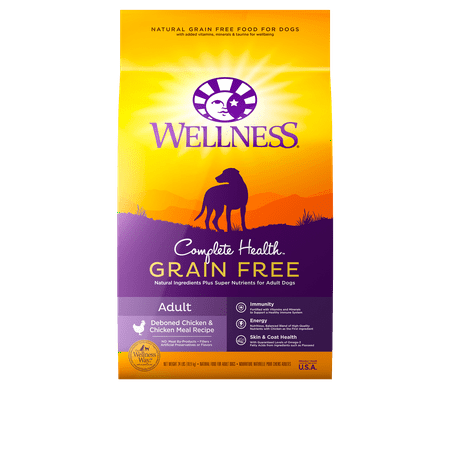 Wellness Complete Health Natural Grain Free Dry Dog Food, Chicken, 24-Pound Bag