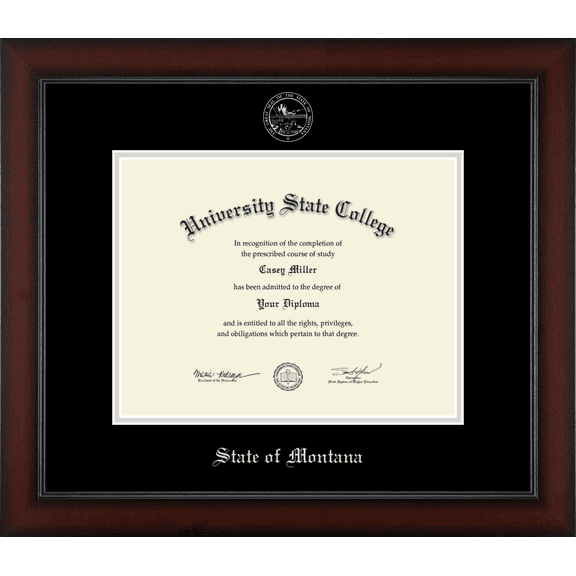 State of Montana Official State Seal Document Frame, Document Size 11" x 8.5"
