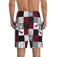 thumbnail image 2 of Mens Pajama Pants - Buffalo Plaid Elk Arrows Deer Moose Sleep Shorts Mens Pajama Shorts, Comfy Pj Pants for Mens Lounge Shorts, 2 of 5