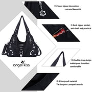 Angelkiss Hobo Shouder Purses for Women Crossbody Bag with Adjustable Long Straps Ultra Soft with Multiple Pockets