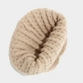 thumbnail image 4 of AWZXDE Unisex Solid Color Casual Warm Retro Braided Knit Hat Cap for Outdoor Fashion Hat Cozy Winter Hats for Women and Men Beige,One Size, 4 of 5