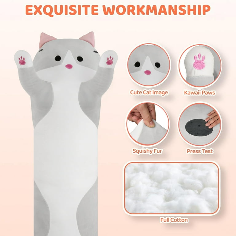 PayUSD Kawaii Cute Cat Cuddle Plush Toy, 20'' Soft Cotton Stuffed Animal  for Kids - Walmart.com
