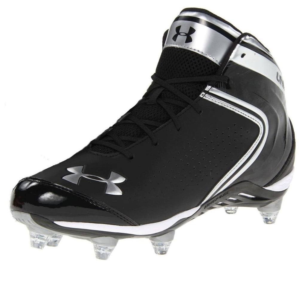 Silver Size 11 M NEW Mens Under Armour Hammer Mid D Football Cleats White 