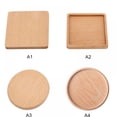 thumbnail image 6 of Cup Mat Drink Coaster Beech Black Walnut Wood Coaster for Home Restaurant Office and Bar,Square,Round Coaster for Tabletop Protection, 6 of 10
