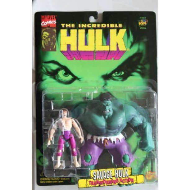 Incredible Savage Hulk With Bruce Banner And Transforming Action Figure Walmart Com Walmart Com