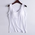thumbnail image 2 of UPPADA Womens Tank Tops with Built in Bra Summer Basic Padded Yoga Shirt Sleeveless Shelf Bras Workout Camisole Casual Modal Undershirt 2025,Tank Top for Women Casual Cropped Tanks White,XL, 2 of 4