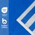 thumbnail image 4 of Mainstays Summer Vibes Cotton-Blend Beach Towel, 72 x 36 in, Reversible Blue, 4 of 9