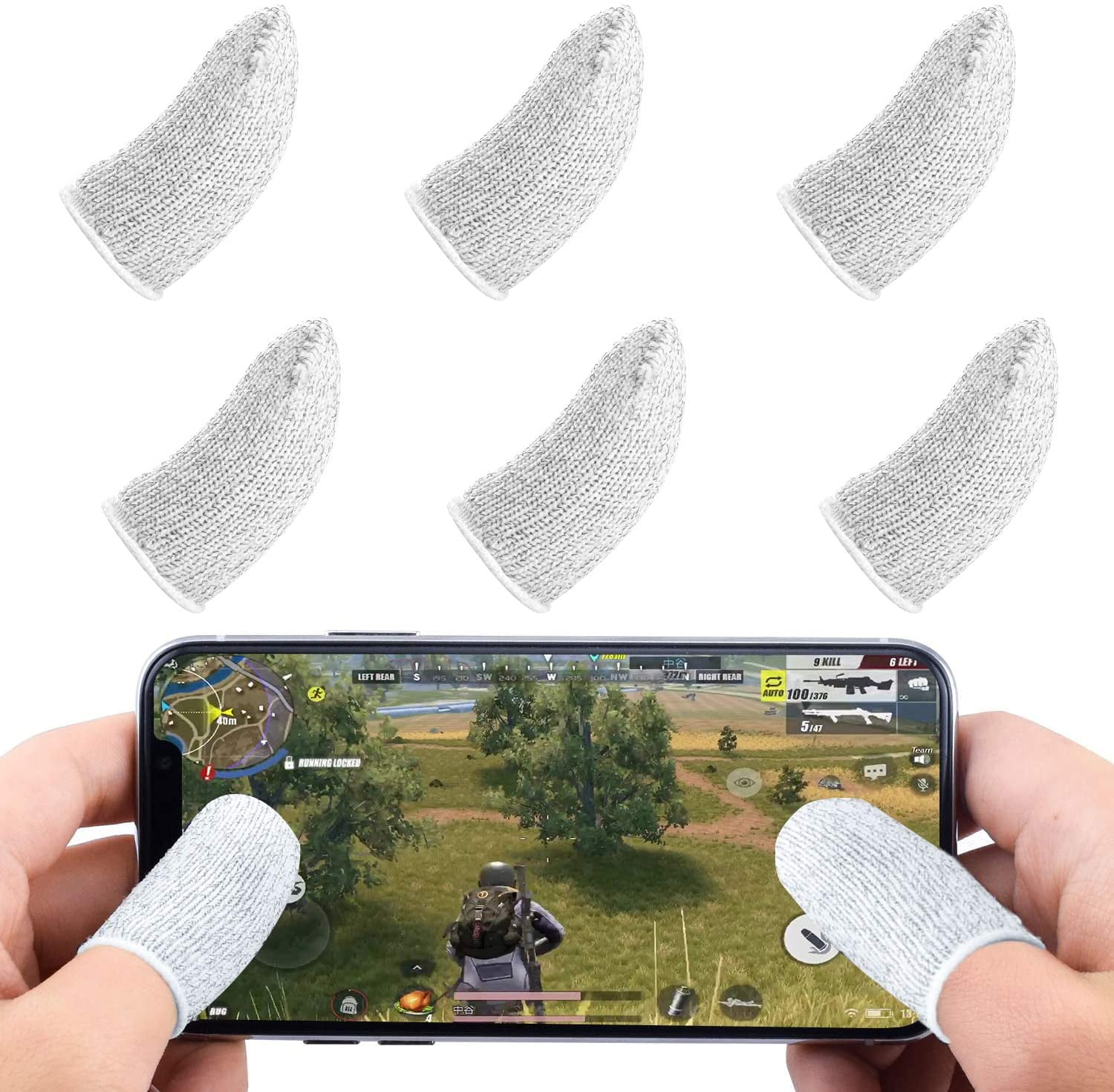 Anti-Sweat Breathable Touchscreen Sensitive Aim Joysticks Finger Set for Rules of Survival/Knives Out 20 Pack Newseego Finger Sleeve Sets for Gaming Mobile Game Controller Thumb Sleeves Red 