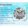 thumbnail image 2 of GZHJMY White Horse Round Wall Clock, 9.5 Inch Battery Operated Quartz Analog Quiet Desk Clock for Home,Office,School,Kitchen, 2 of 4