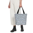 thumbnail image 3 of Vsdgher Sleep Rabbit print Reusable Shopping Grocery Bags for Women Shopping with Pouch Foldable Pouch Lightweight Polyester Fabric, 3 of 6