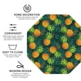 thumbnail image 4 of Kll Octagon Drink Coasters Set Of 4,Pu Leather Absorbent Coasters Set Decorative Coffee Cup Coasters Housewarming Gift For Home Decor-Pineapples With Palm Leaves, 4 of 9