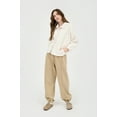 thumbnail image 5 of Blu Pepper Women's Ivory Snap Button Faux Fur Fleece Jacket, 5 of 5