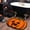 Orange, variant on Deeceymbur Imitation Pashmina Bath Mat Halloween Pathway Markers - Absorbent Non-Slip Pumpkin Rug for Bathroom Door Decor