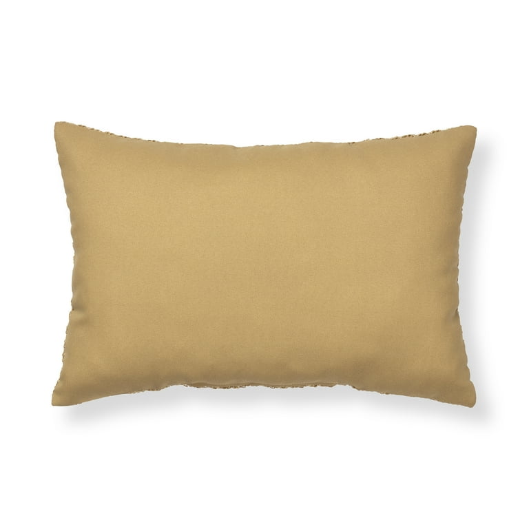 Better Homes Gardens 13 x19 Natural Heavyweight Fabric Decorative Pillow Weather Resistant