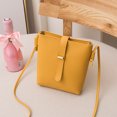 thumbnail image 3 of Bolso De Hombro Tipo Cubo Bolso de hombro tipo cubo para mujer, bolso de teléfono sólido, bolsos cruzados a la moda, monedero (amarillo), 3 of 5