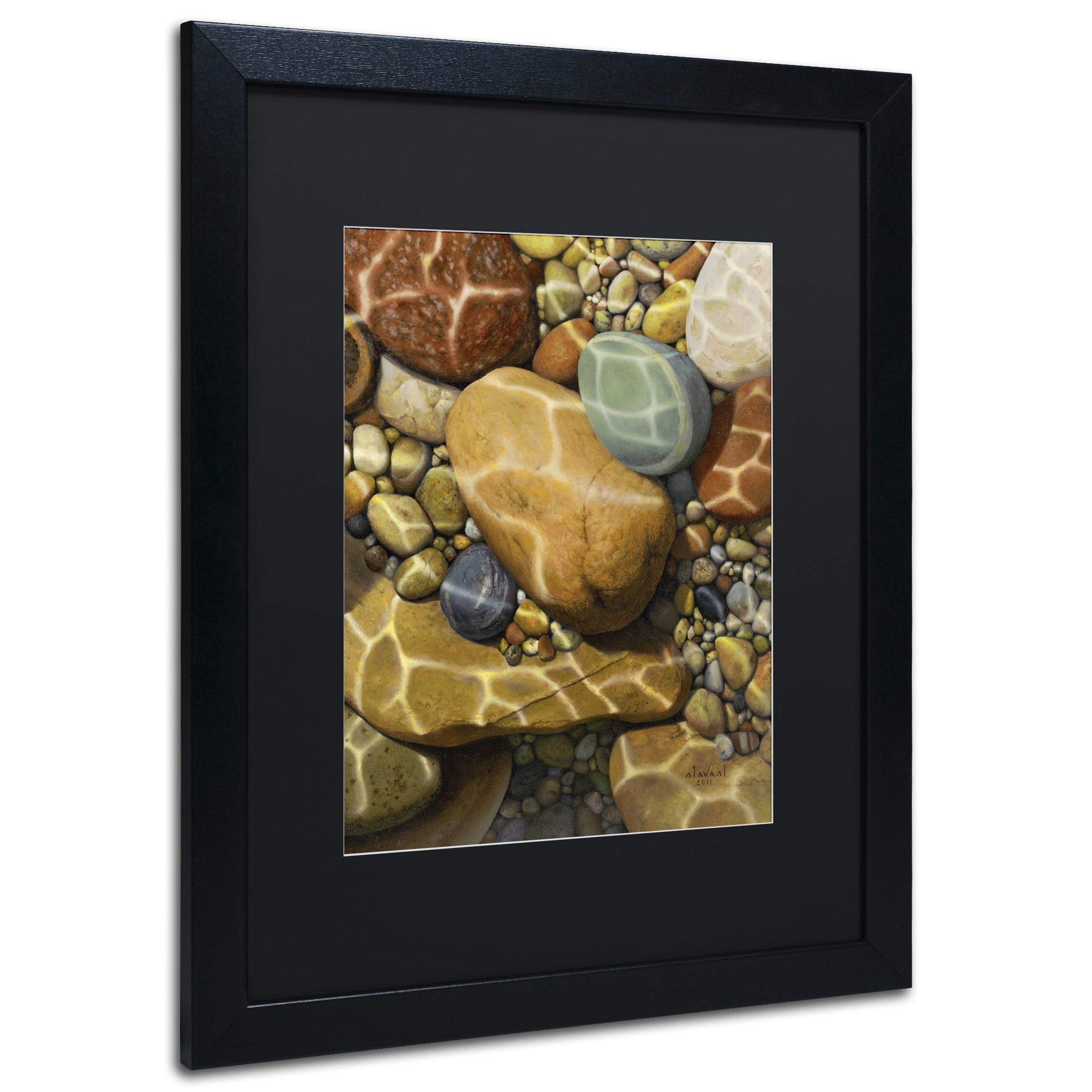 Stephen Stavast 'Trip the Light Fantastic' Black Matted Framed Art