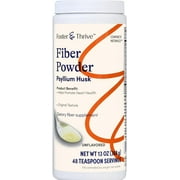 Foster & Thrive Daily Psyllium Husk Powder Supplement, 4-in-1 Fiber for Digestive Health Laxative, Relieves Occasional Constipation, Original Flavor, 48 Doses