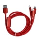 thumbnail image 1 of Cable de carga rápida USB múltiple trenzado de nailon 3 en 1 para puertos IOS/Tipo C/Micro USB Rojo, 1 of 14