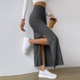thumbnail image 4 of Falda lateral con abertura alta para mujer falda larga de punto cómoda elegante para uso diario, 4 of 7