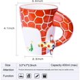 thumbnail image 5 of 3D Pure Hand-Painted Cute Animal Ceramic Coffee Mug Coffee Cup (Giraffe), 5 of 5