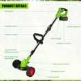 thumbnail image 6 of KingFurt Foldable Cordless Weed Wacker, with 2 Large Capacity Batteries and 13 Blades, 6 of 7