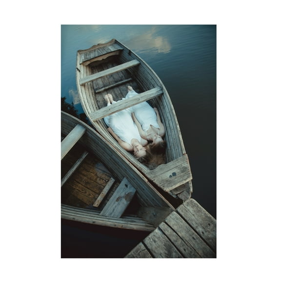 Canvas Wall Art - Dorota Gorecka 'Boats' Wall Art for Living Room, Bedroom, or Office Décor by Trademark Fine Art - 12 x 19 Inches