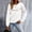 White, variant on Elvqul Shirts for Women Solid Round Neck Sweatshirts Pullover Plus Size Long Sleeve Soft Womens Tops