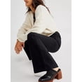 thumbnail image 3 of Cenuakty Women Fashion Flare Jeans Solid Color High Waist Stretch Denim Pants Spring Autumn Casual Slim Bell Bottoms Trousers, 3 of 6