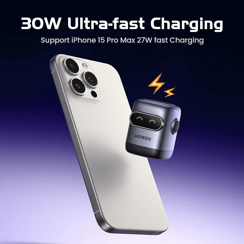 UGREEN Uno2 30W USB C Robot Charger, Gray
